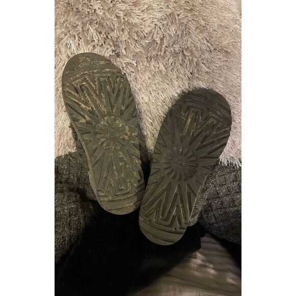 UGG Lattice Cardy Gray Sweater Boots - Picture 10 of 12